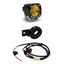 Baja Designs S1 Wide Cornering Electric Start Pit Bike LED Light - Amber with mounting bracket and wiring harness