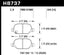 Hawk 12-15 Fiat 500 Abarth Rear HPS 5.0 Brake Pads dimensions diagram