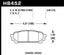 Hawk 2006-2006 Saab 9-2X 2.5i HPS 5.0 Rear Brake Pads dimensions