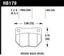 Hawk 2/1989-1996 Nissan 300ZX Base (Excl. Turbo) HPS 5.0 Rear Brake Pads dimensions diagram