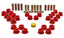 Energy Suspension 90-97 Mazda Miata Red Rear Control Arm Bushing Set for suspension upgrades.