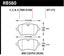 Hawk 05-06 JCW R53 Cooper S & 07+ R56 Cooper S HP+ Street Front Brake Pads dimensions and specifications.