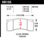 Hawk Alcon B Caliber HPS Street Brake Pads dimensions diagram