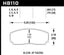 HB110 brake pad dimensions for Alcon AP Racing, performance brake upgrades.