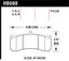 Hawk Alcon / AP Racing / Baer HPS Brake Pads dimensions diagram