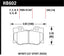 Hawk 2009-2013 Infiniti FX50 Sport HPS 5.0 Rear Brake Pads dimensions diagram