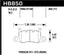 Hawk 14-17 Porsche 911 GT3 DTC-60 Race Rear Brake Pads dimensions
