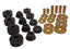 Energy Suspension 73-80 GM 1/2 Ton C-10/C1500 Pick Up 2WD Black Body (Cab) Mount Set parts for offroad truck upgrades.
