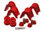 Energy Suspension 76-77 Ford Bronco/66-72 F-100/F-150 Red 4 Deg Offset Complete 14 Pc C-Bushing Set for suspension lift kits.
