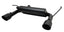 Gibson 07-17 Jeep Wrangler JK Rubicon 3.8L 2.5in Cat-Back Dual Split Exhaust - Black Elite (Ceramic) for offroad trucks