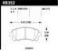 HB352 Subaru brake pad measurements and specifications