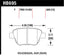 Hawk 2011-2013 Audi A3 Except TDI HPS 5.0 Rear Brake Pads dimensions
