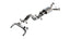 Borla 22-24 Ford Bronco Raptor V6 Turbo AT 2WD / 4WD ATAK Catback Exhaust w/ 4in Chrome Tips system parts layout