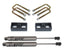 MaxTrac 04-18 Nissan Titan 2WD 2in Rear Lift Kit components including Fox shocks and lift blocks.