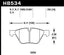 Hawk 08-12 BMW 128i /06 325i/325Xi /07 328i/328Xi /06 330i/330Xi Front HT-10 Race Brake Pads dimensions diagram