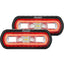 Rigid Industries SR-L Series Surface Mount LED Spreader Pair w/ Red Halo - Universal for offroad lighting and electrical.