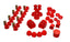 Energy Suspension 91-02 Saturn S Series Coupe/Sedan/Wagon Red Hyper-Flex Master Bushing Set for offroad performance upgrades.