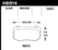 Hawk 2018 Subaru WRX STI DTC-30 Rear Brake Pads dimensions