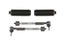 Fabtech 21-24 Ford Bronco 4WD Heavy Duty Driver & Passenger Tie Rod Assembly Kit for offroad performance upgrades.