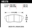 HB378 rear brake pad dimensions for Mazda RX-8 and Nissan