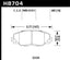 Hawk 06-16 Toyota RAV4 HPS 5.0 Front Brake Pads diagram.