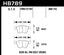 Hawk 15-20 Audi A3/S3 Performance Ceramic Street Rear Brake Pads dimensions and specifications diagram.