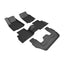 3D MAXpider 22-25 Jeep Grand Cherokee L 6-Seat w/ Rear Center Kagu 1st 2nd 3rd Row - Set (Black) all-weather floor mats