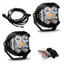 Baja Designs Jeep JL/JT Rubicon Steel Bumper LED Light Kit LP4 w/Upfitter with wiring harness and accessories