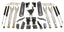 MaxTrac 17-19 Ford F-250/350 4WD 6in/2in MaxPro Coil Lift Kit w/4-Link Arms & MaxTrac Shocks components