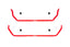 Eibach Anti-Roll Bar Kit Front and Rear for 11-15 Ford Fiesta ST with red finish and installation parts.