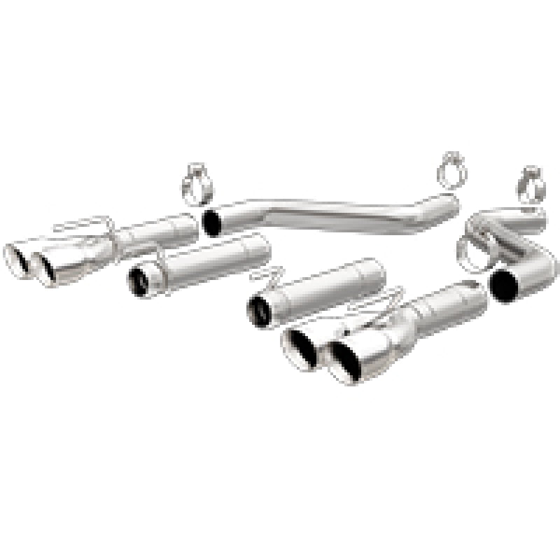 MagnaFlow Axle-Back, SS, 3in, Quad Split Rear 3.5 Tips 2015 Dodge Challenger incl SRT Hellcat exhaust system parts Main image
