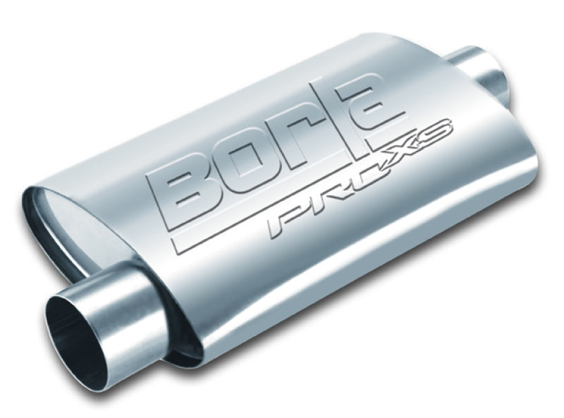 Borla Pro-XS 2in Tubing 14in x 4in x 9.5in Oval Center/Offset Muffler for offroad parts and performance upgrades.