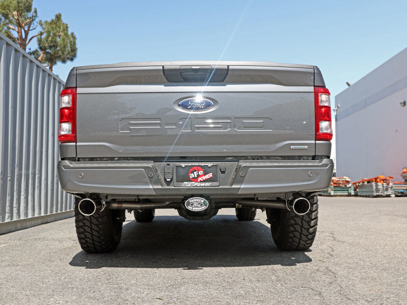 aFe Vulcan 3in 304 SS Cat-Back Exhaust 2021 Ford F-150 V6 2.7L/3.5L (tt)/V8 5.0L w/ Polished Tips Secondary image
