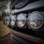 KC HiLiTES 6in. Light Shield for Gravity Pro6 LED Lights (Single) - Clear on Ford truck front