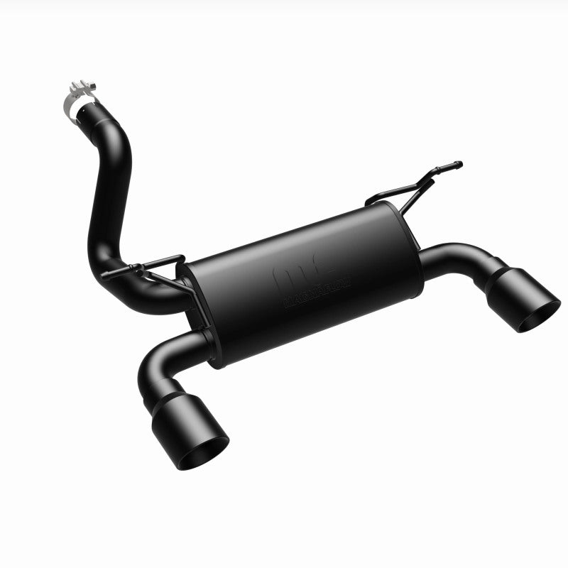 MagnaFlow 2018+ Jeep Wrangler 3.6L Dual Black Tip Axle-Back Exhaust for offroad performance upgrades