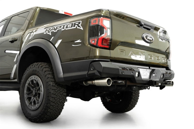 Addictive Desert Designs2024+ Ford Ranger Raptor Phantom Rear Bumper on offroad truck with performance upgrades