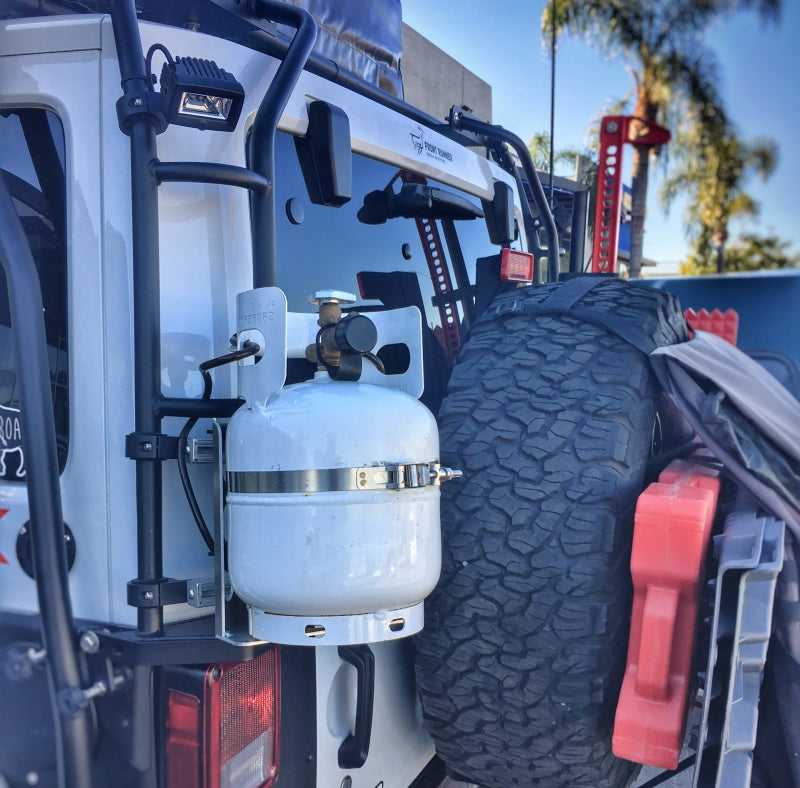 KC HiLiTES C-Series C2 LED 2in. Backup Area Flood Light 20w (Pair Pack System) - Black with gas tank and off road accessories Main image