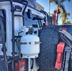 KC HiLiTES C-Series C2 LED 2in. Backup Area Flood Light 20w (Pair Pack System) - Black with gas tank and off road accessories