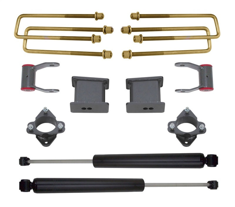 MaxTrac 07-16 GM C1500 2WD w/Cast Steel Susp. 5in Rear Lift Kit components.