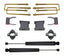 MaxTrac 07-16 GM C1500 2WD w/Cast Steel Susp. 5in Rear Lift Kit components.