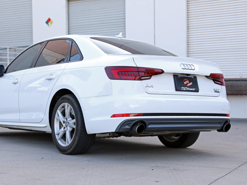 aFe 17-19 Audi A4 (L4-2.0L) MACH Force-Xp Stainless Steel Axle-Back Exhaust System - Carbon Tip Secondary image