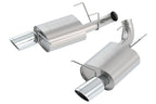 Borla 11-12 Ford Mustang GT 5.0L 8cyl 6spd RWD S-Type Exhaust featuring T-304 stainless steel tips.