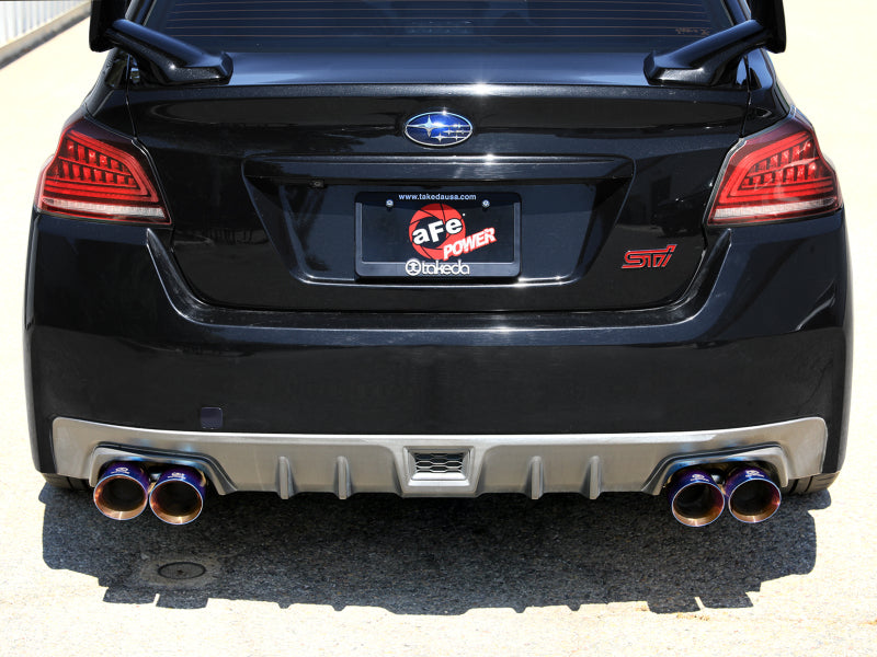 aFe Subaru WRX/STi 15-21 H4-2.0/2.5L Takeda 3in to 2-1/2in Stnlss Cat-Back Exhaust w/ Blue Flame Tip Secondary image
