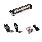 Baja Designs 22-23 Polaris RZR Pro R S8 10in Hood Mount Kit - Clear with LED light bar and installation hardware