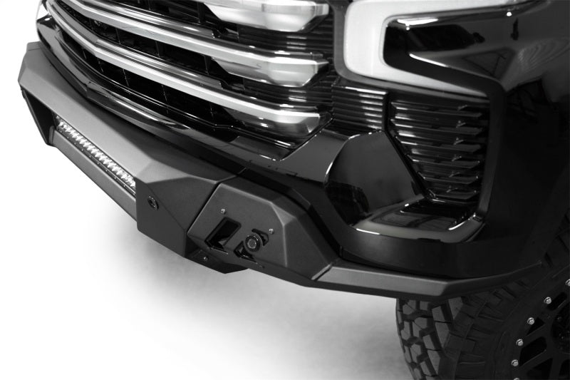 Addictive Desert Designs2022+ Chevrolet Silverado 1500 Black Label Front Bumper with offroad lighting features