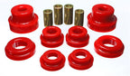 Energy Suspension 89-94 Nissan 240SX (S13) Red Rear Subframe Insert Set components for offroad performance upgrades.