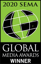2020 SEMA Global Media Awards Winner logo on green background