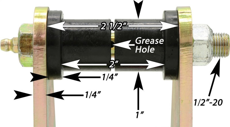 RockJock 76-86 CJ HD Leaf Spring Shackles Front w/ Urethane Bushings HD Greasable Bolts Pair Secondary image
