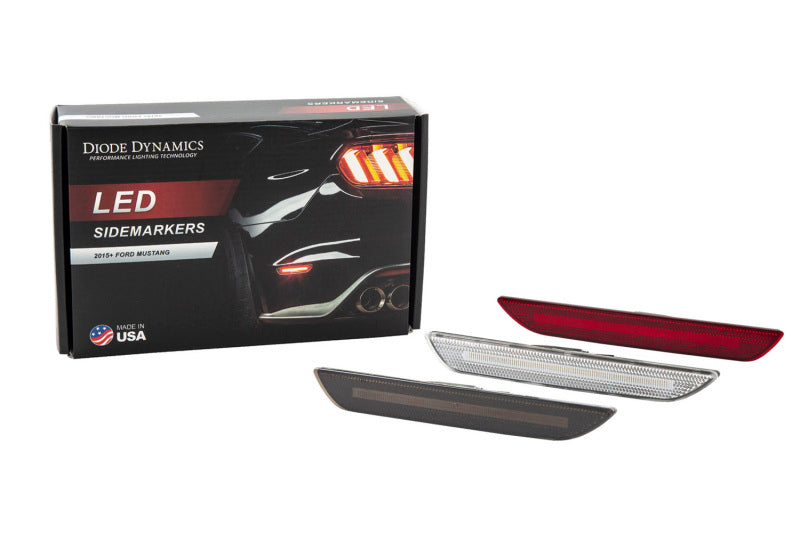 Diode Dynamics 15-21 EU/AU Ford Mustang LED Sidemarkers - Smoked (Pair) Secondary image