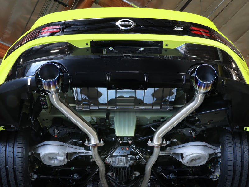 aFe Nissan Z 23-23 V6-3.0L Takeda 2-1/2in 304 SS Axle-Back Exhaust System w/ Black Tips Secondary image